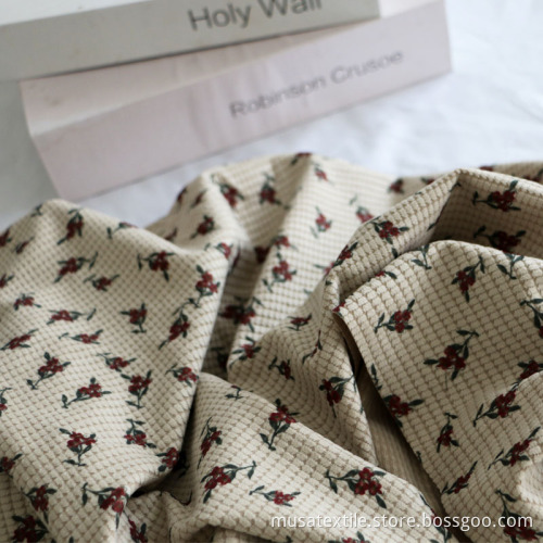 Fashion Cotton Woven Waffle Fabric